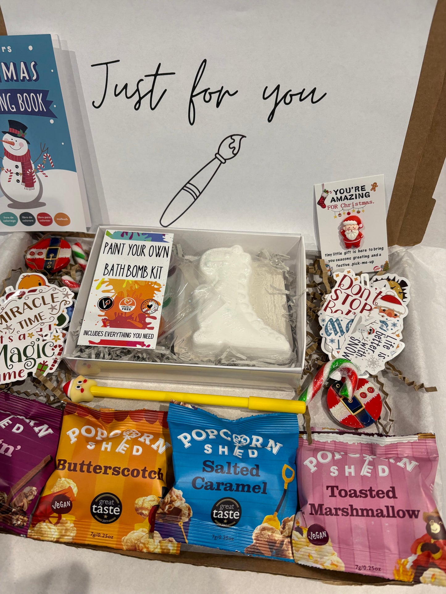 Paint your own Bath Bomb Christmas Children Hamper