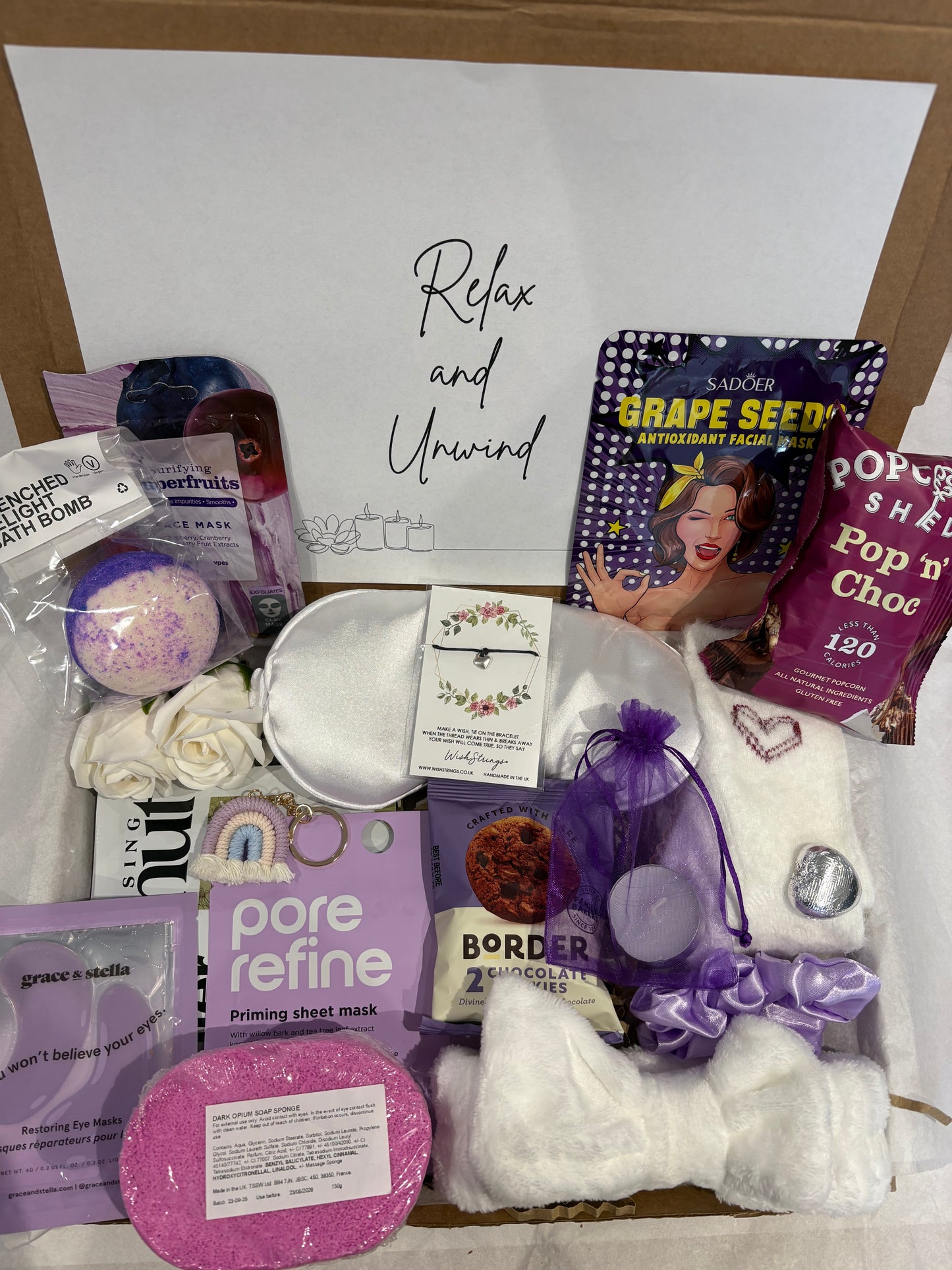 Relax & Unwind Pamper Hamper in Purple
