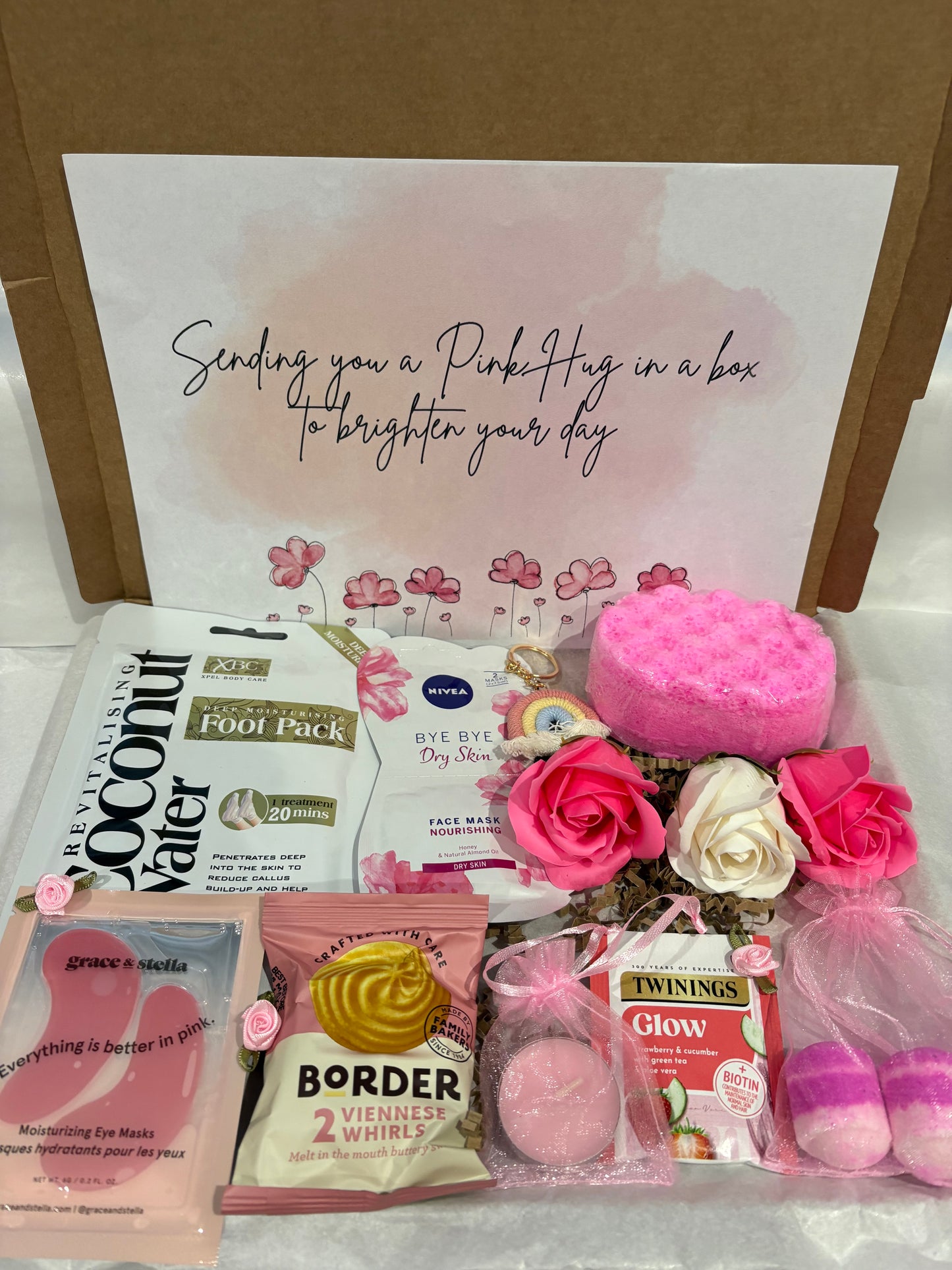 Pink Hug In A Box Hamper
