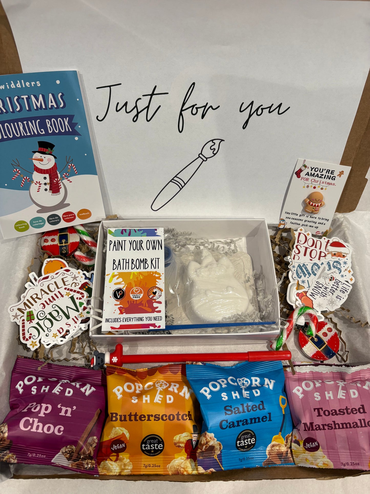 Paint your own Bath Bomb Christmas Children Hamper