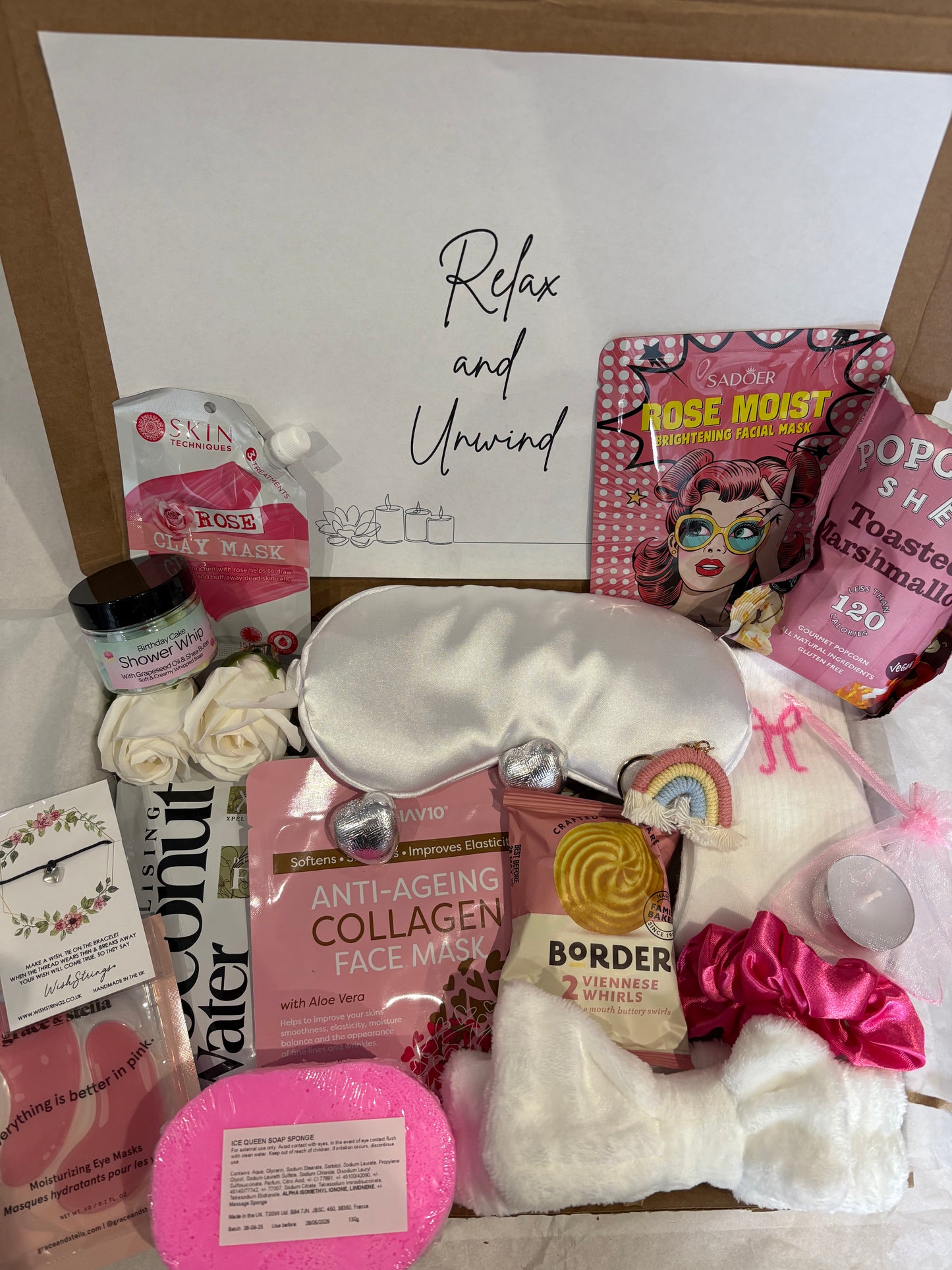 Relax & Unwind Pamper Hamper in Pink