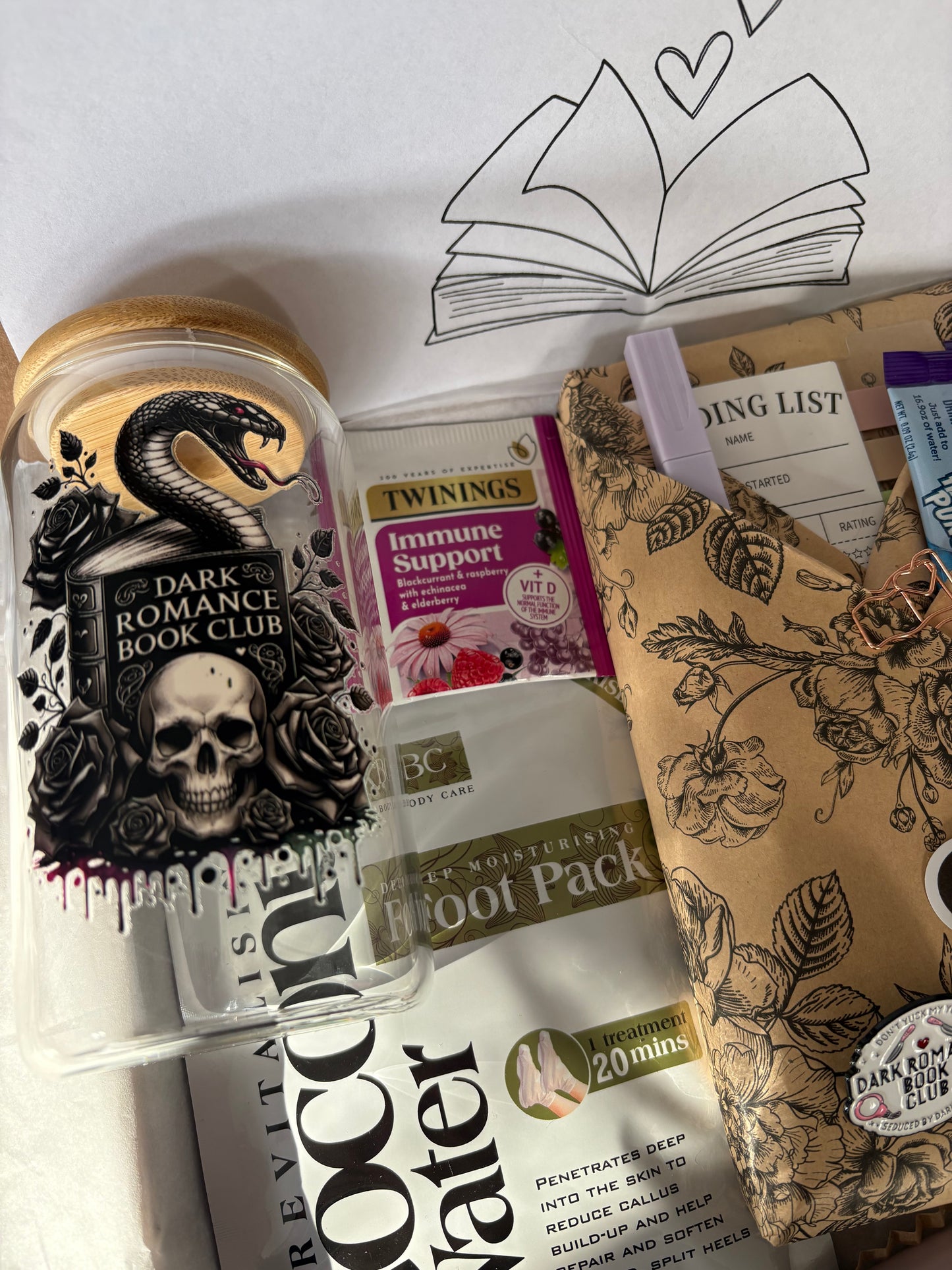 Dark Romance Blind Date With A Book Box And Glass