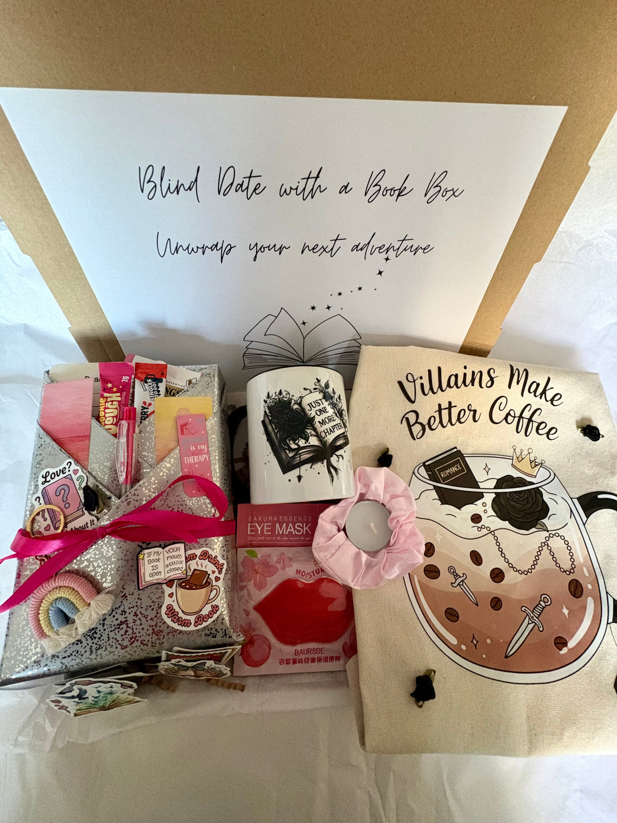 Blind Date Book Box With Bookish Tote And Cup
