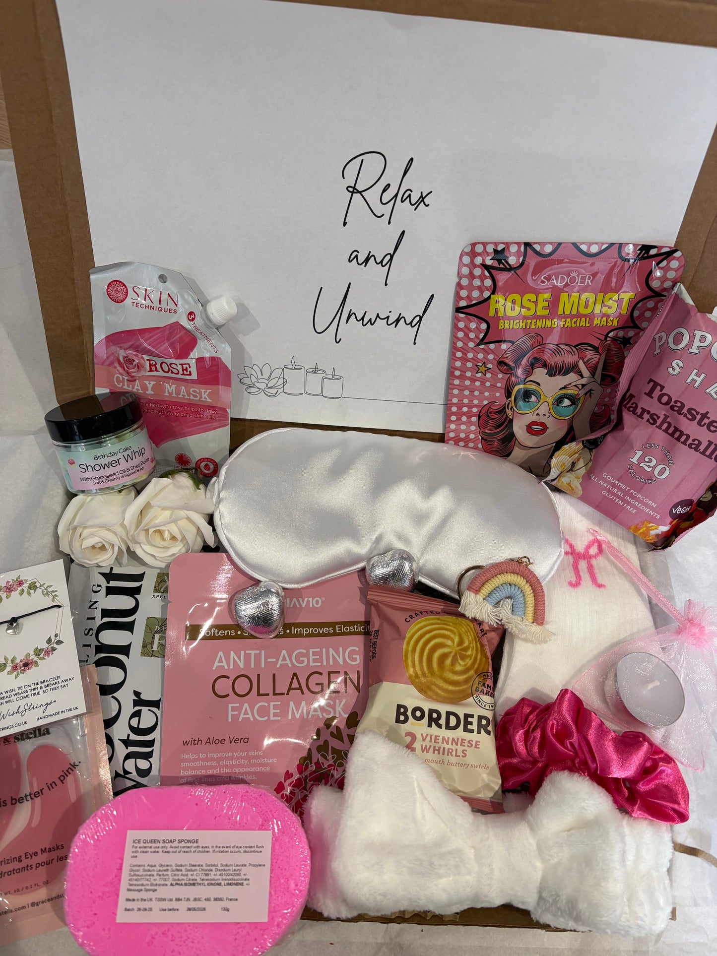 Relax & Unwind Pamper Hamper in Pink