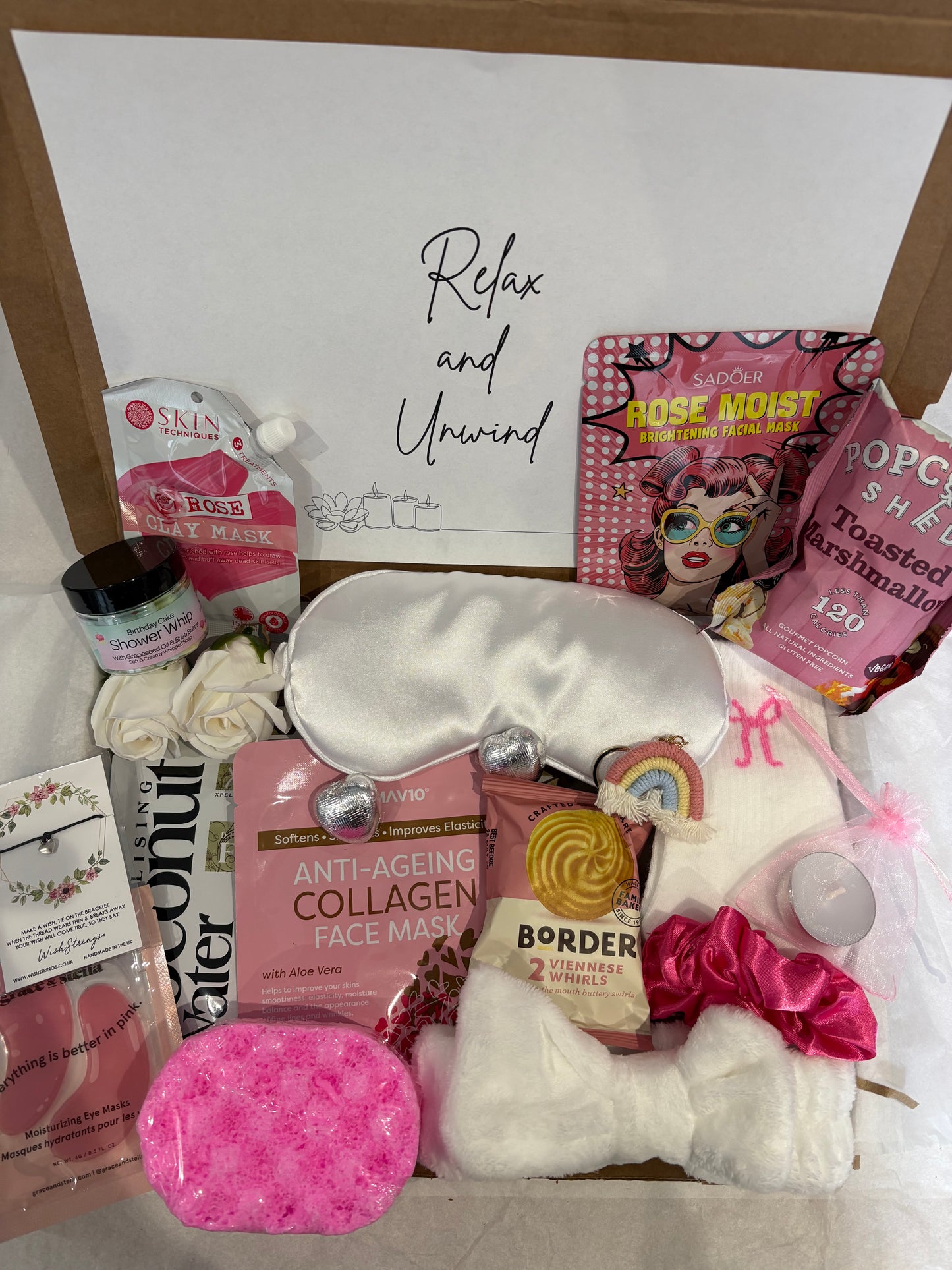 Relax & Unwind Pamper Hamper in Pink