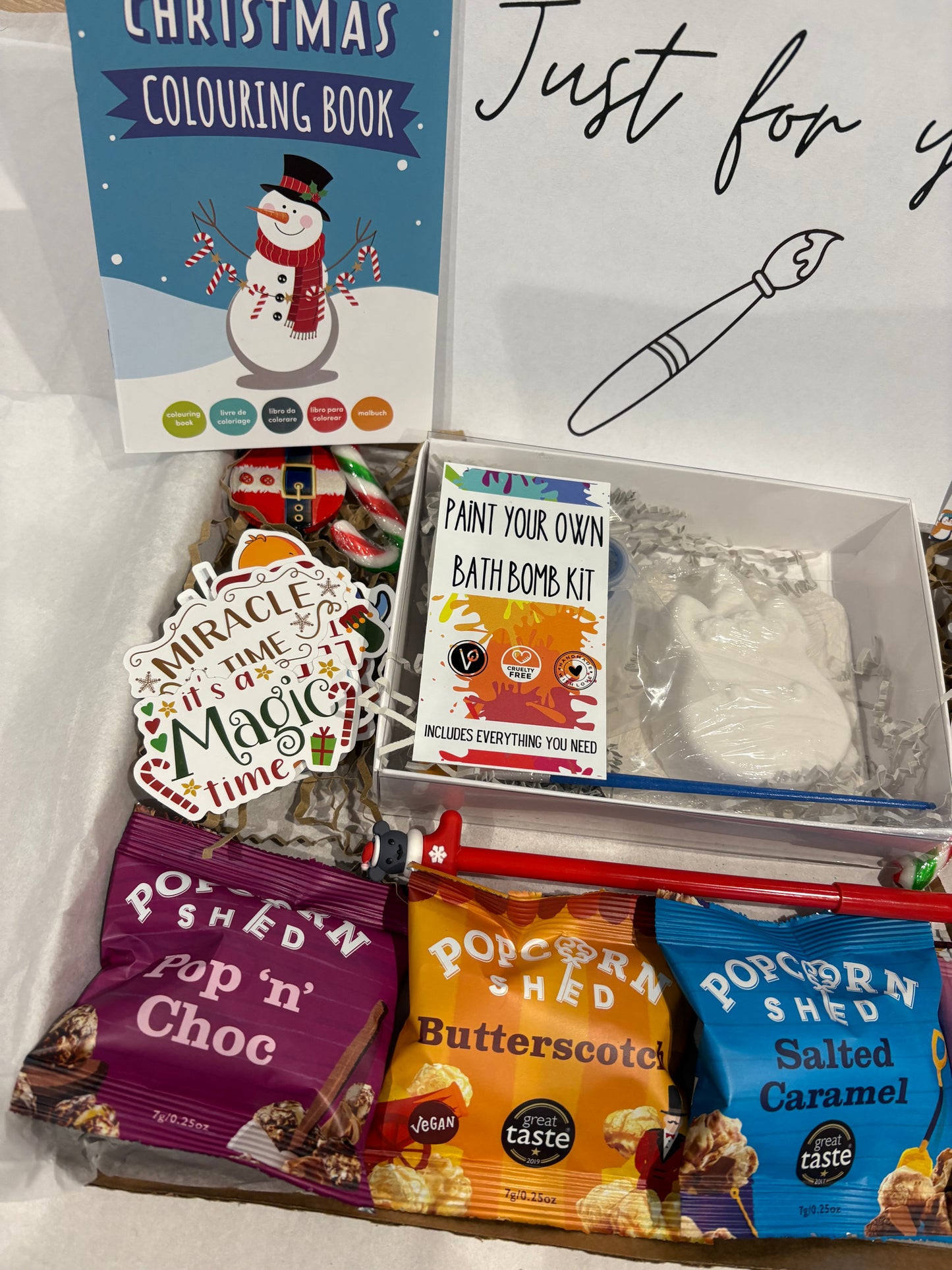 Paint your own Bath Bomb Christmas Children Hamper