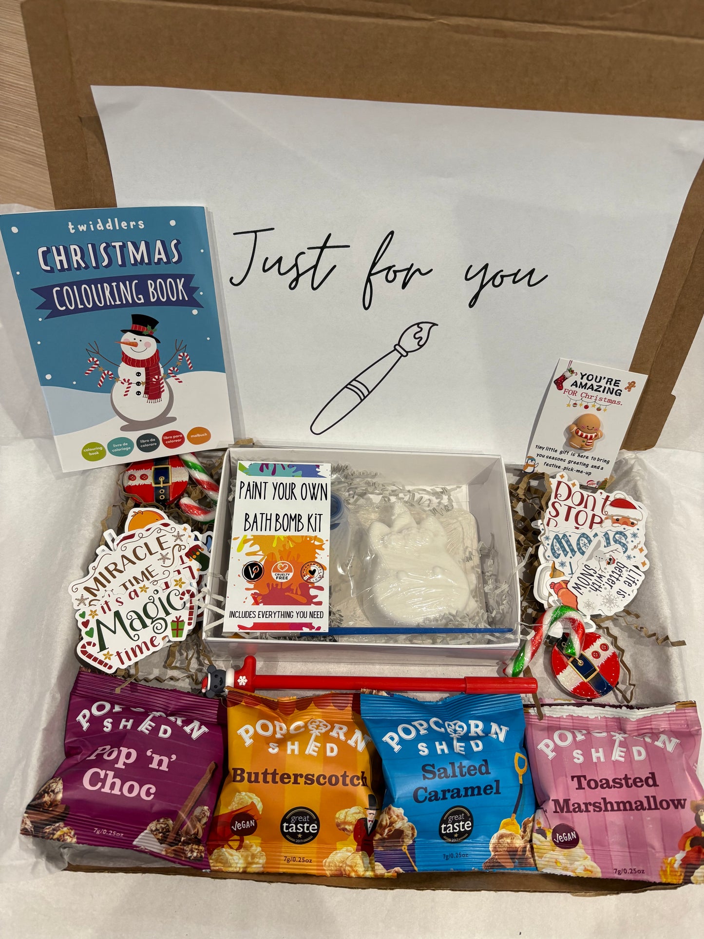 Paint your own Bath Bomb Christmas Children Hamper