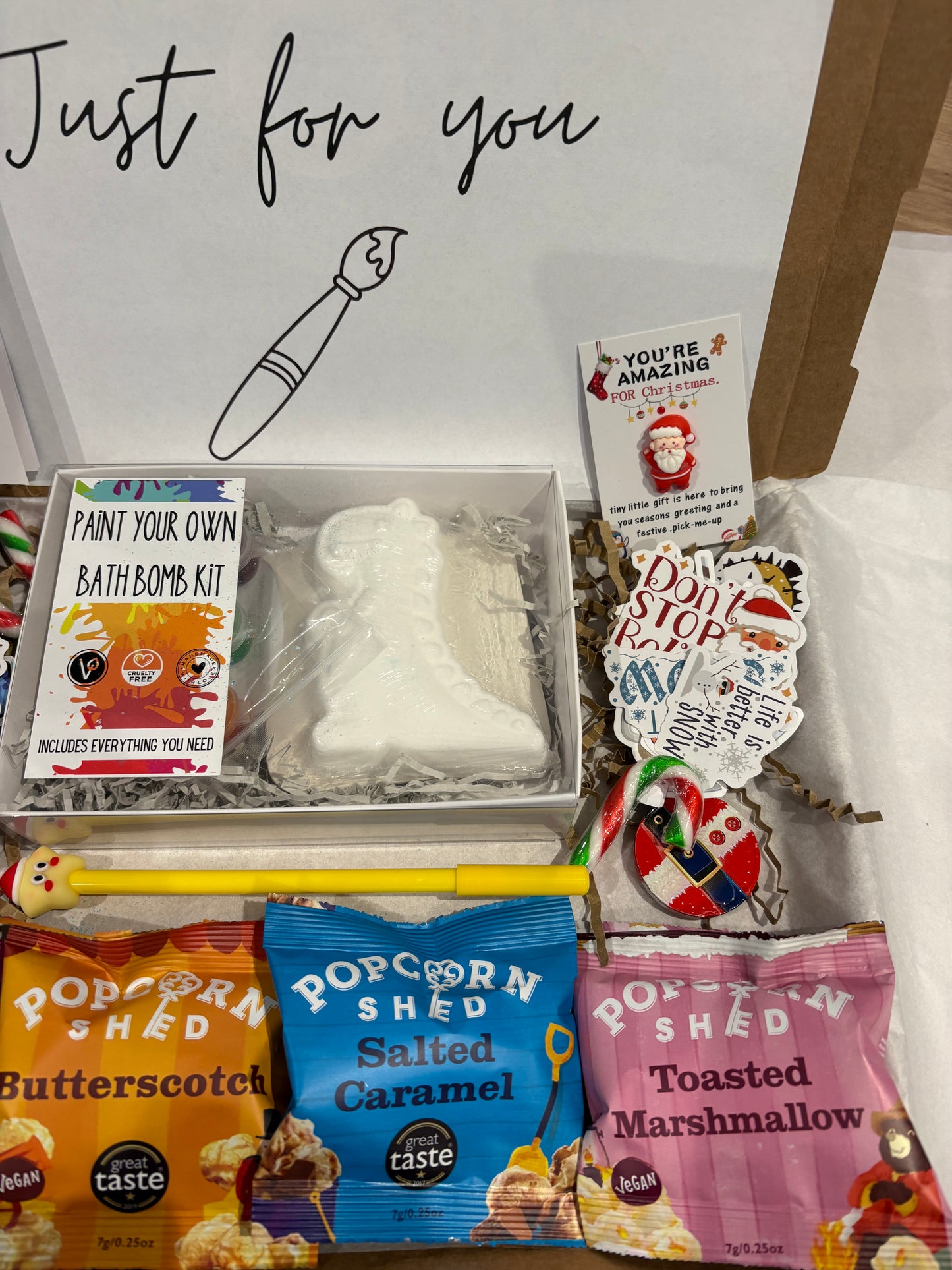 Paint your own Bath Bomb Christmas Children Hamper