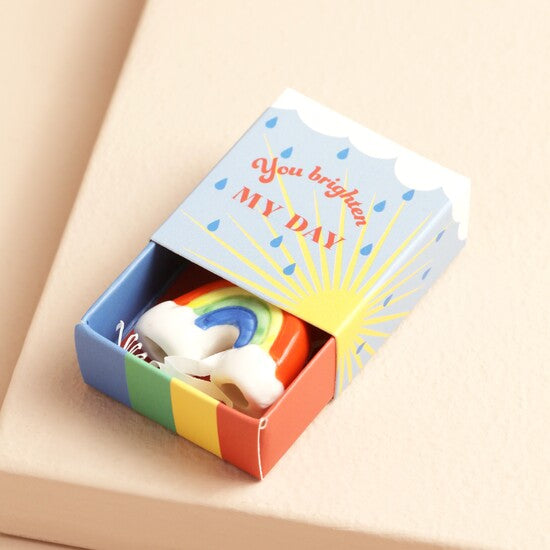 Handmade Ceramic Matchbox Keepsake Token