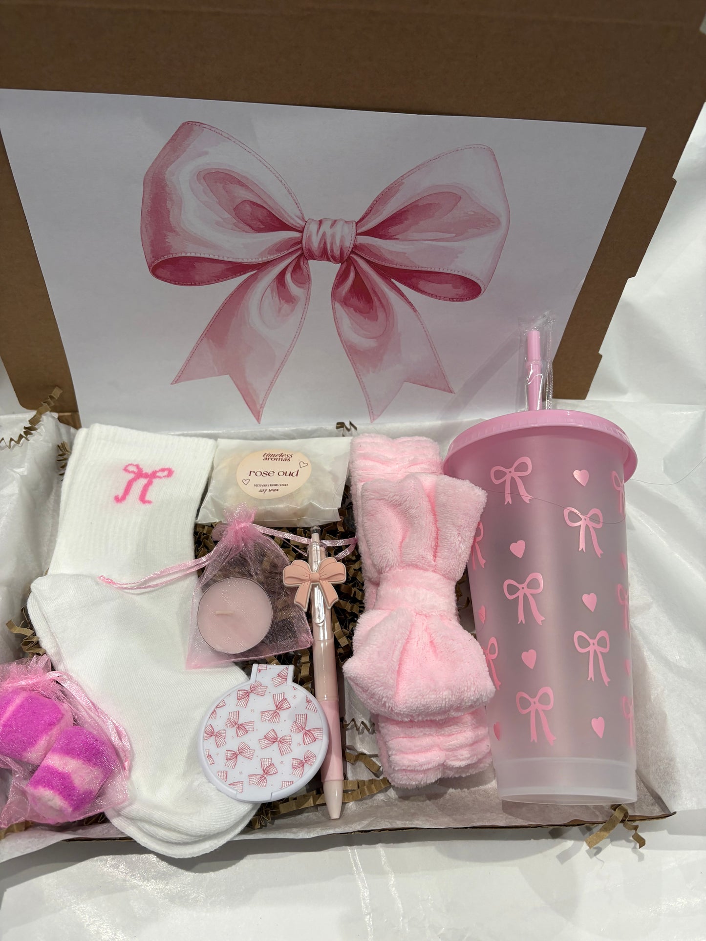 Pink Bow Hamper
