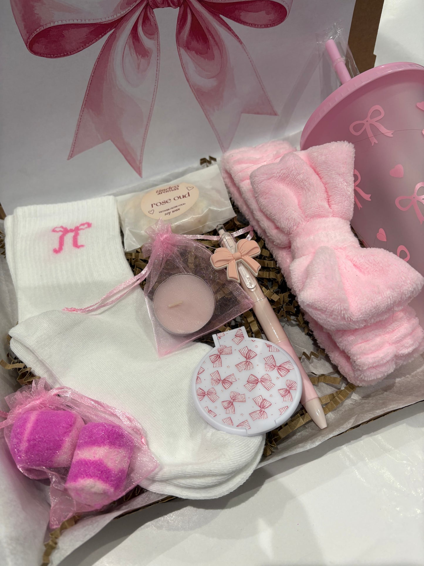 Pink Bow Hamper