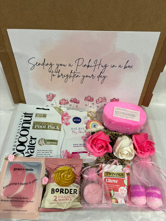 Pink Hug In A Box Hamper