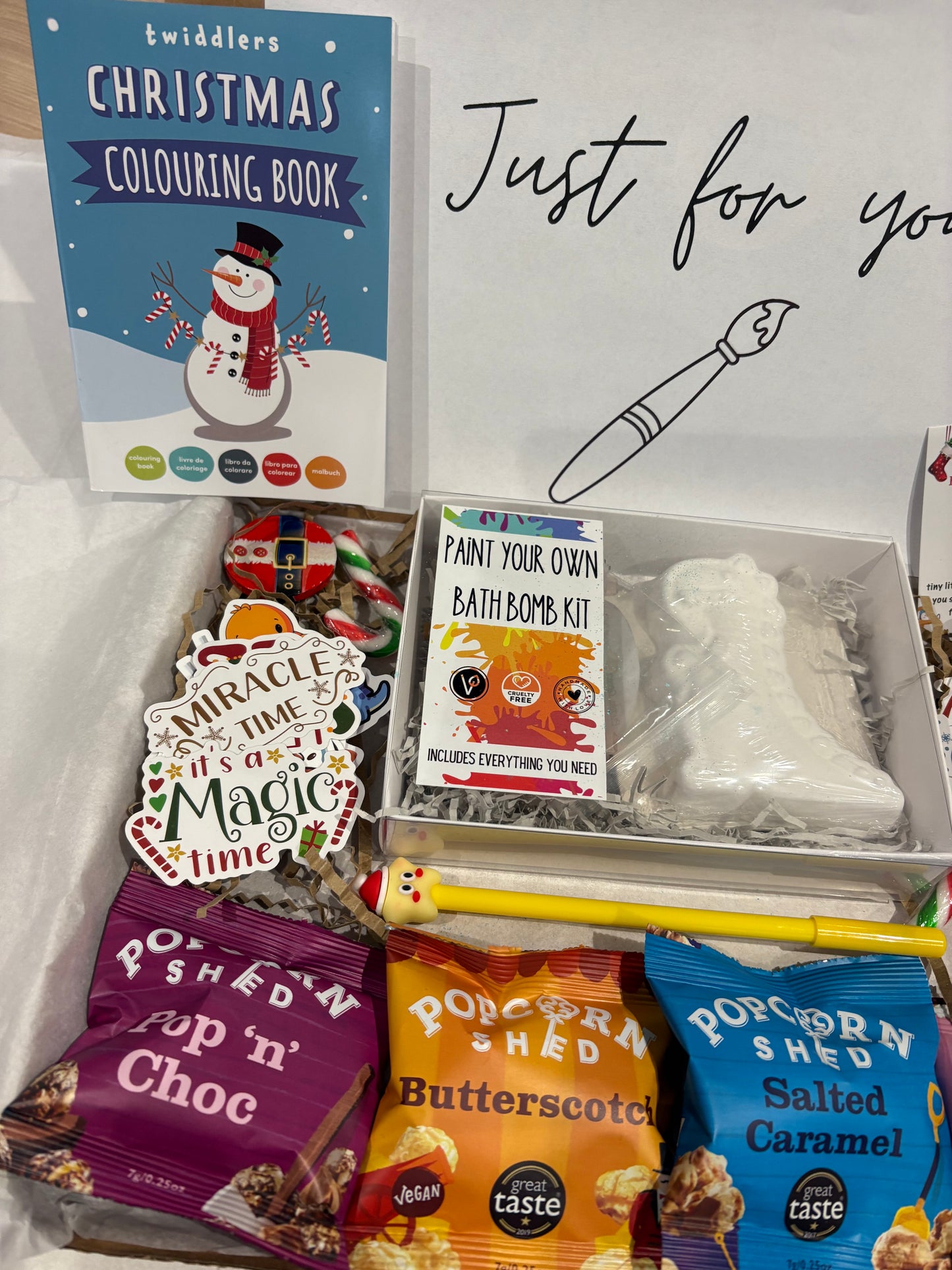 Paint your own Bath Bomb Christmas Children Hamper