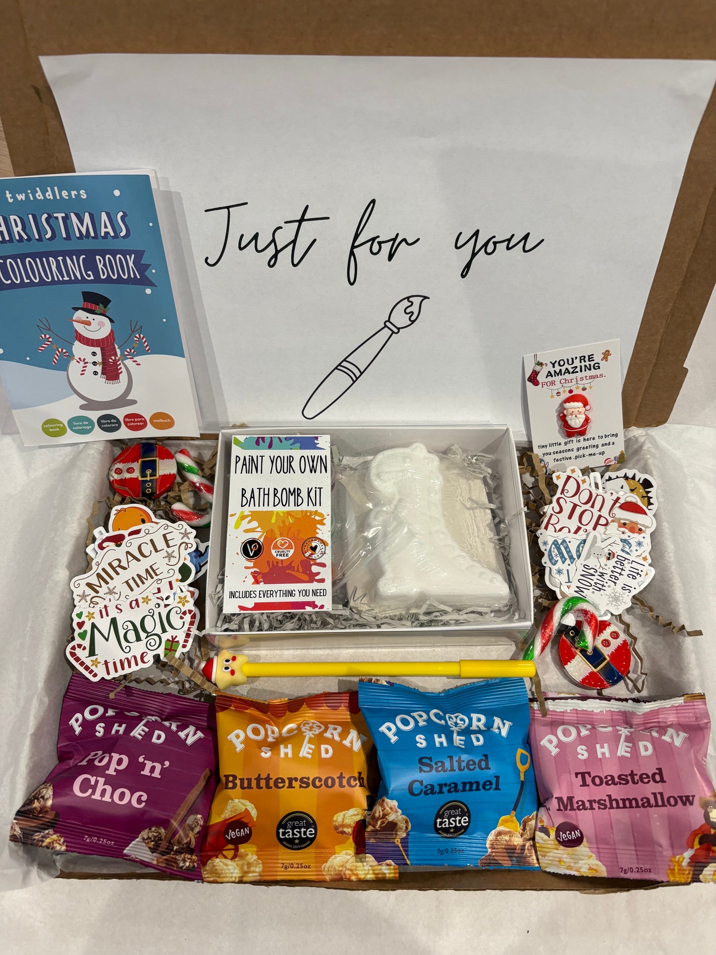 Paint your own Bath Bomb Christmas Children Hamper