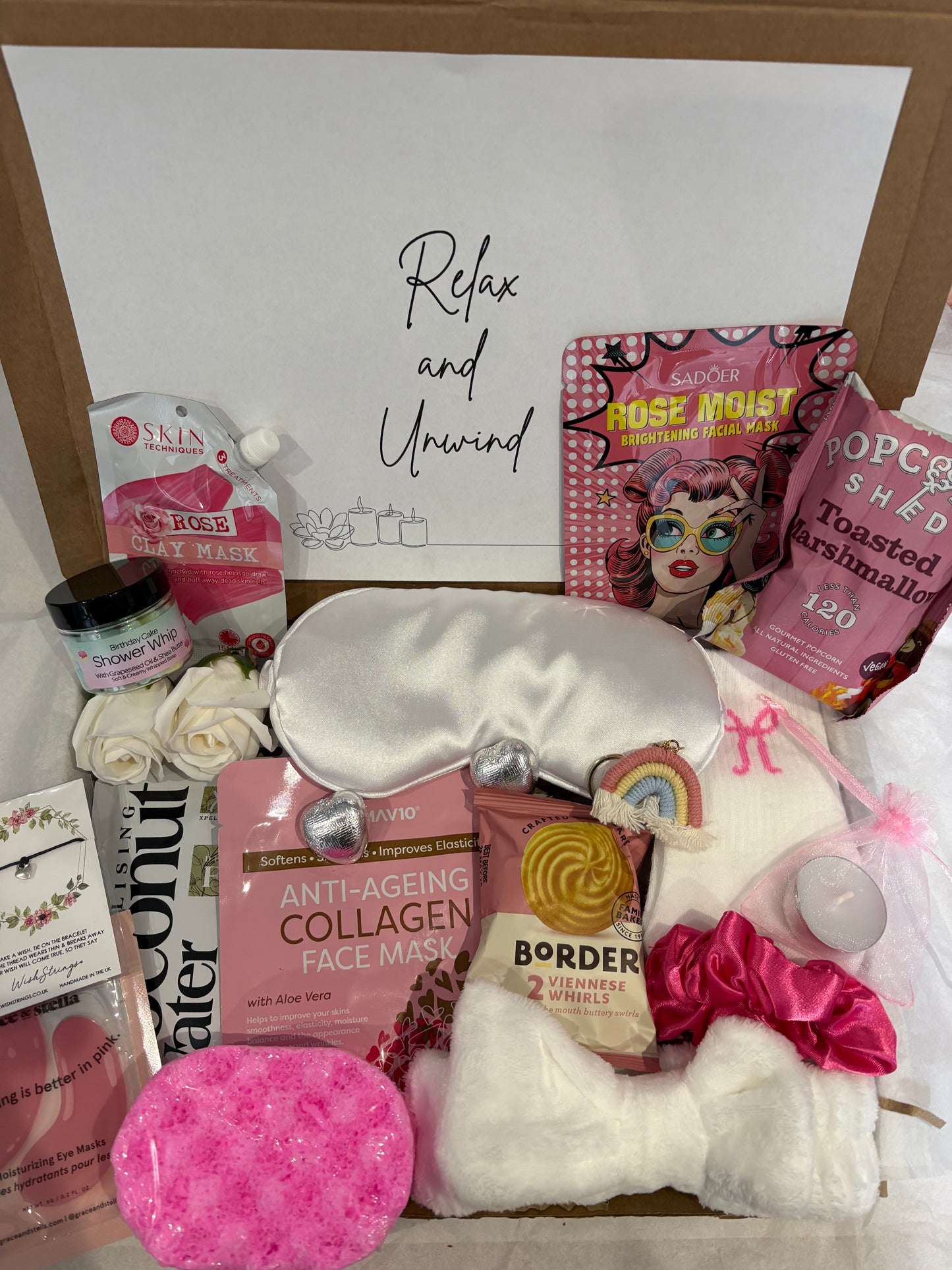 Relax & Unwind Pamper Hamper in Pink