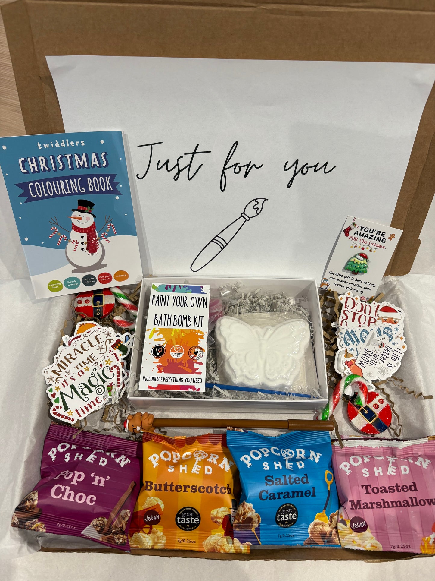 Paint your own Bath Bomb Christmas Children Hamper