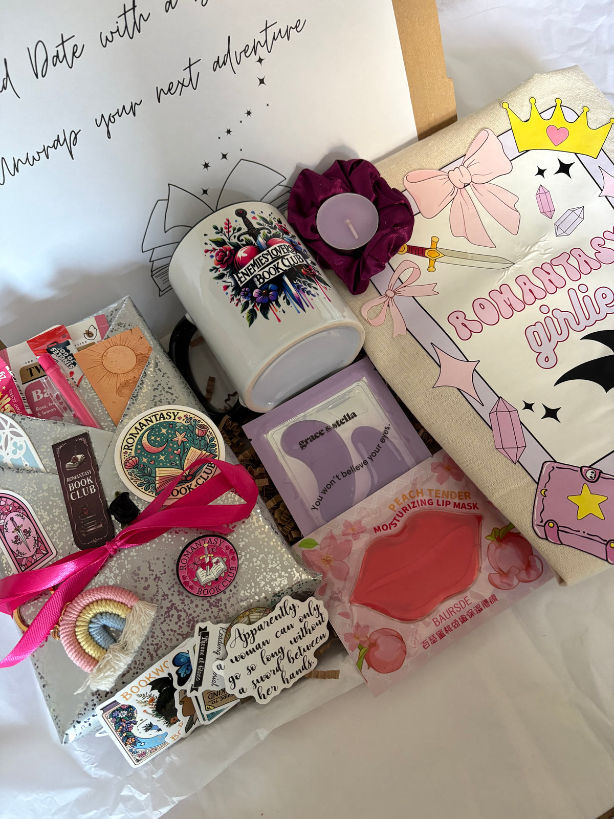Blind Date Book Box With Bookish Tote And Cup