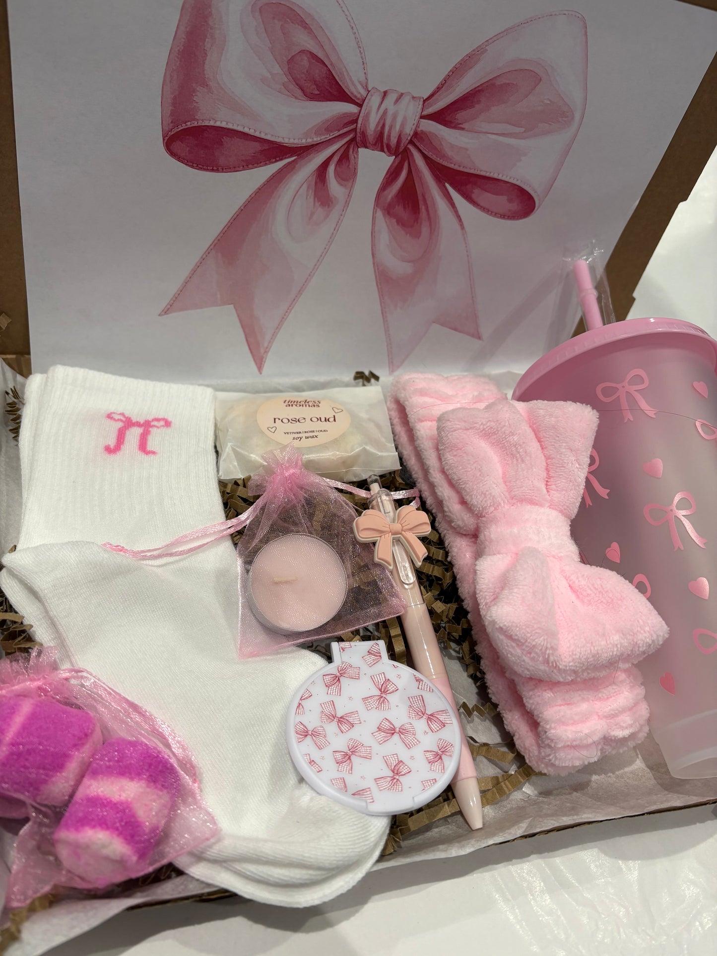 Pink Bow Hamper