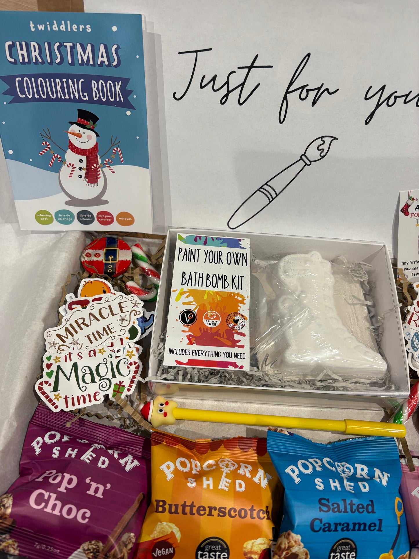 Paint your own Bath Bomb Christmas Children Hamper
