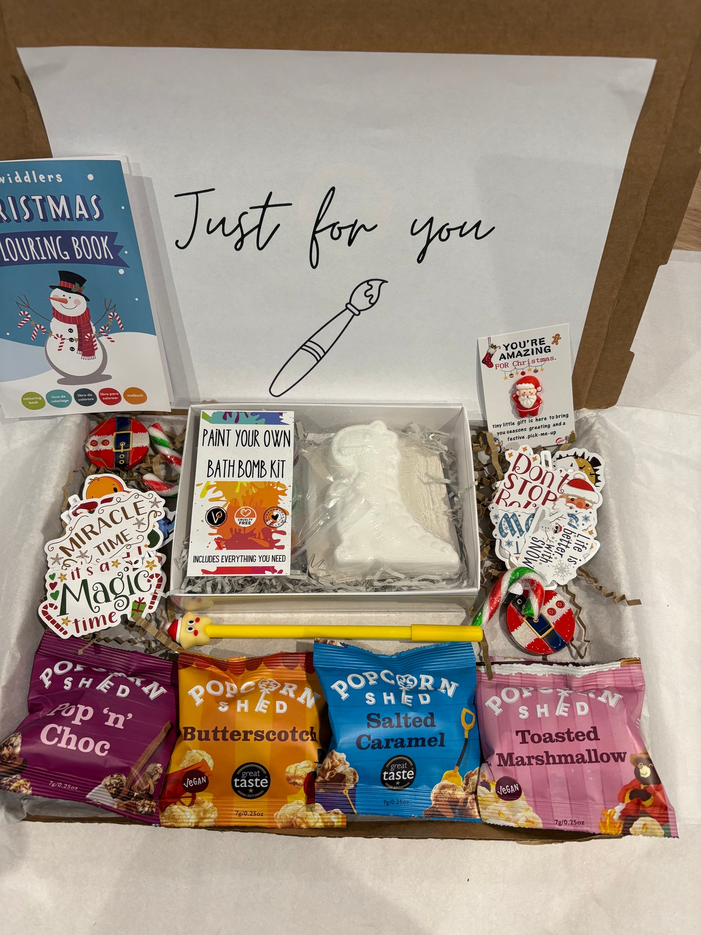 Paint your own Bath Bomb Christmas Children Hamper